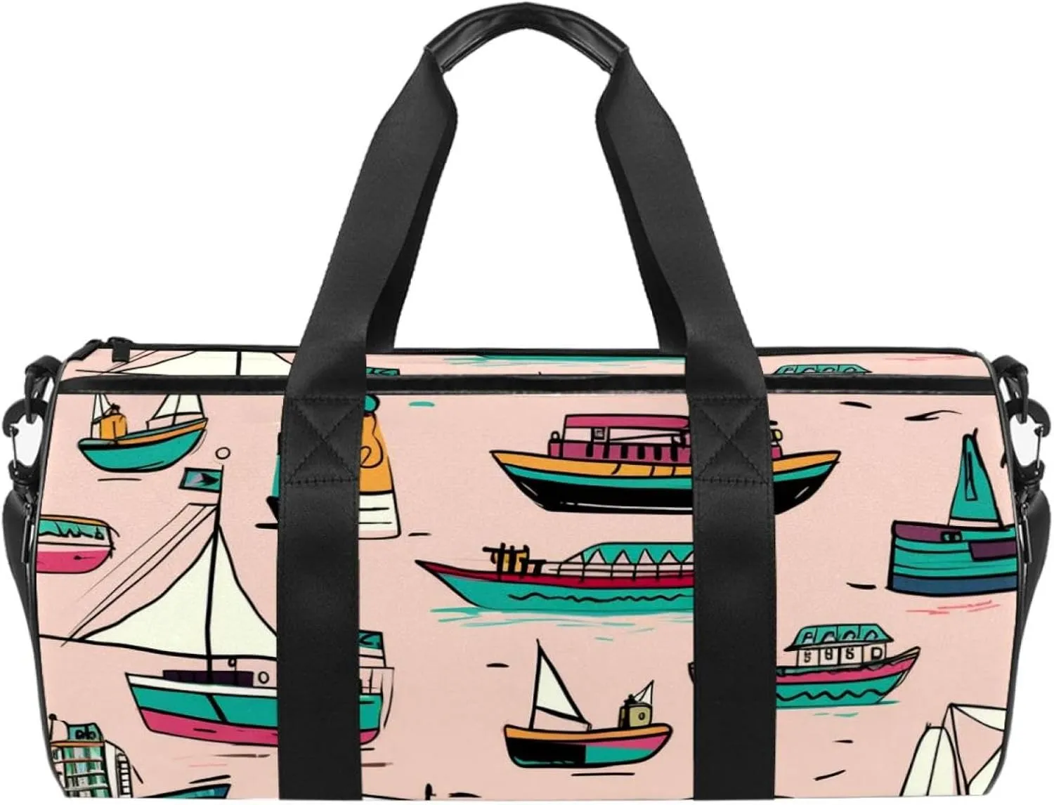 Travel Bag,Mens Gym Bag,Womens Gym Bag,Boats Ships Ocean,Sports Bag