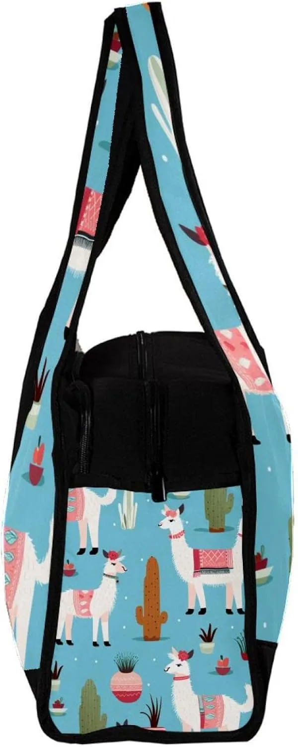 Travel Bag,Mens Gym Bag,Womens Gym Bag,Cactus Plant and Alpaca,Sports Bag