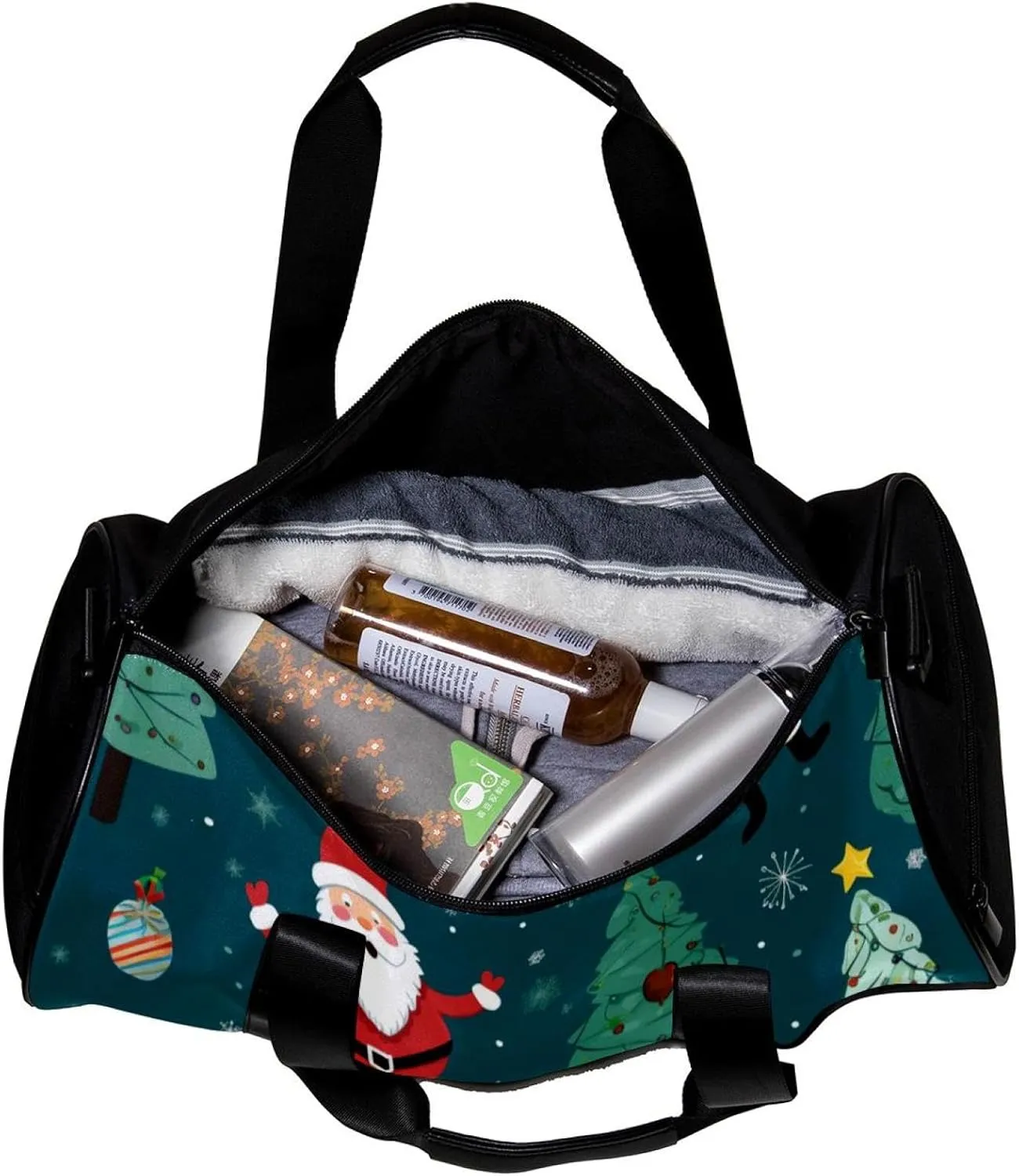 Travel Bag,Mens Gym Bag,Womens Gym Bag,Christmas Santa Claus Snowman,Sports Bag