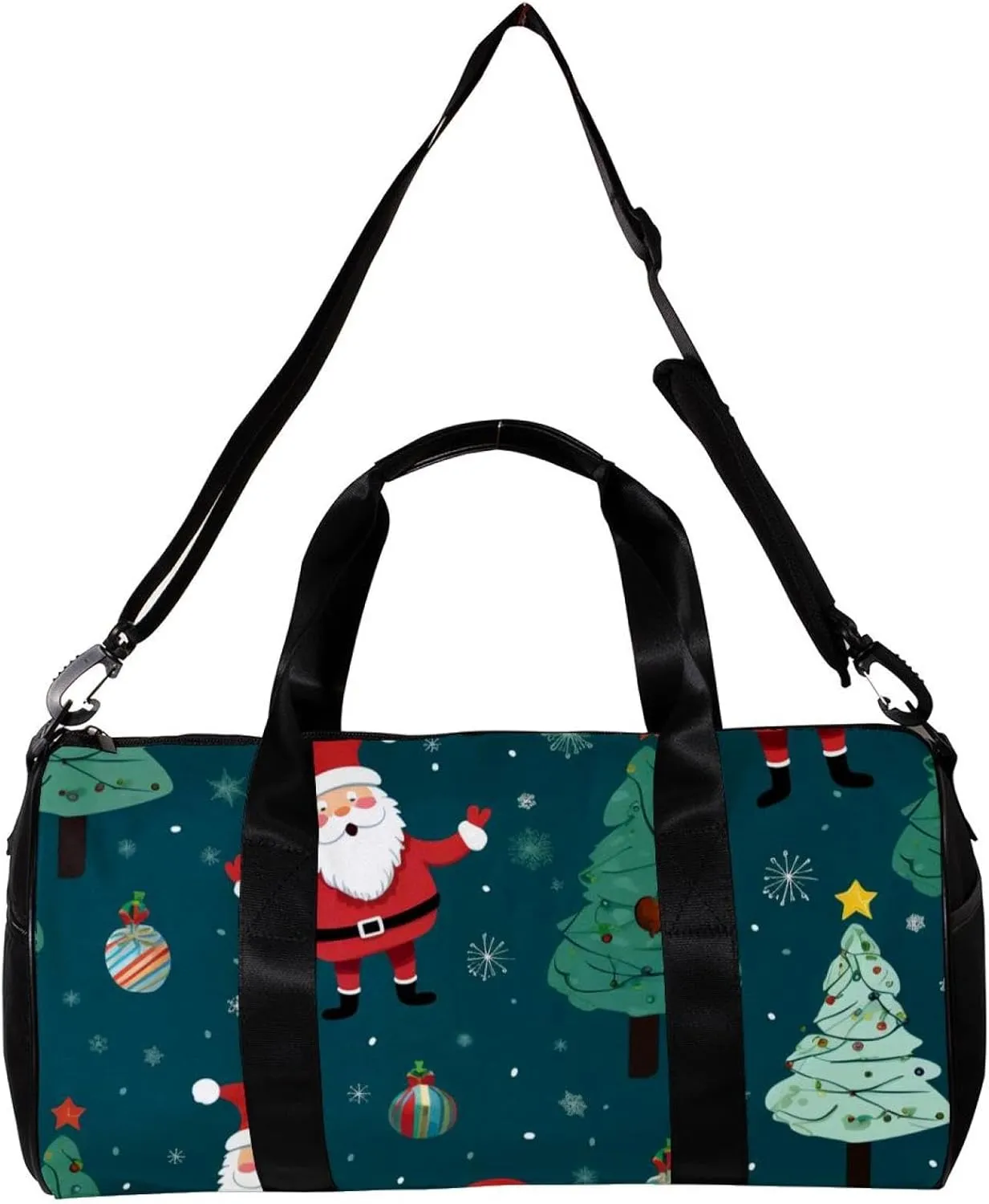 Travel Bag,Mens Gym Bag,Womens Gym Bag,Christmas Santa Claus Snowman,Sports Bag
