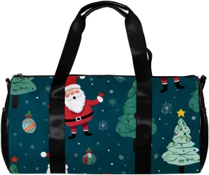 Travel Bag,Mens Gym Bag,Womens Gym Bag,Christmas Santa Claus Snowman,Sports Bag
