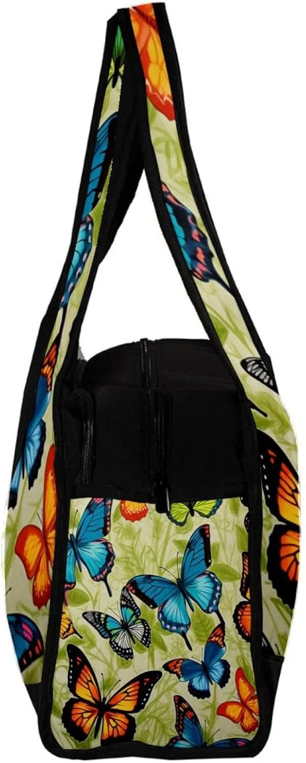 Travel Bag,Mens Gym Bag,Womens Gym Bag,Colored Butterflies,Sports Bag