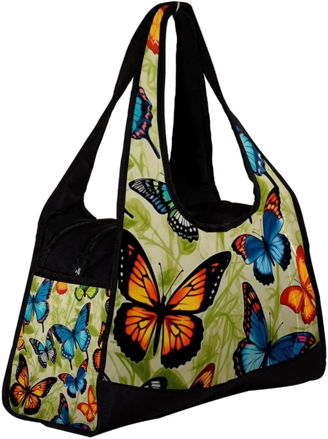 Travel Bag,Mens Gym Bag,Womens Gym Bag,Colored Butterflies,Sports Bag