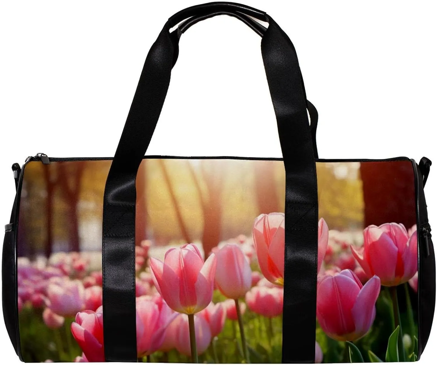 Travel Bag,Mens Gym Bag,Womens Gym Bag,Colorful Tulip Sunlight Flower,Sports Bag