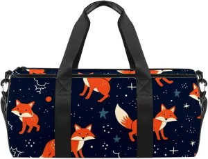 Travel Bag,Mens Gym Bag,Womens Gym Bag,Cute Abstract Fox,Sports Bag
