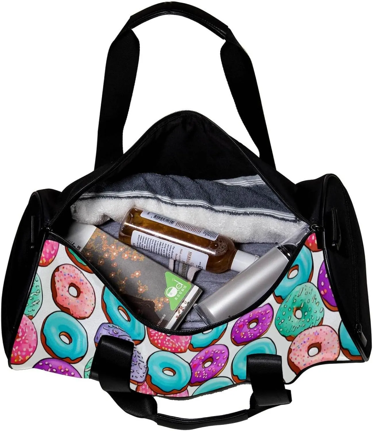 Travel Bag,Mens Gym Bag,Womens Gym Bag,Dessert Colorful Donut Sweets,Sports Bag