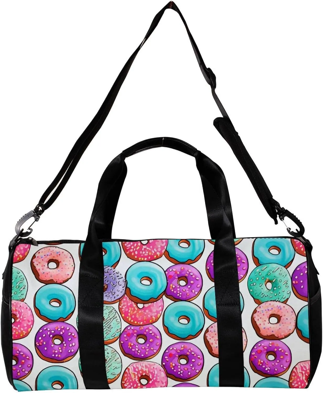 Travel Bag,Mens Gym Bag,Womens Gym Bag,Dessert Colorful Donut Sweets,Sports Bag