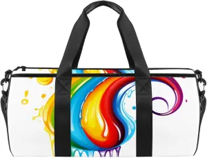 Travel Bag,Mens Gym Bag,Womens Gym Bag,Drop and Rainbow,Sports Bag