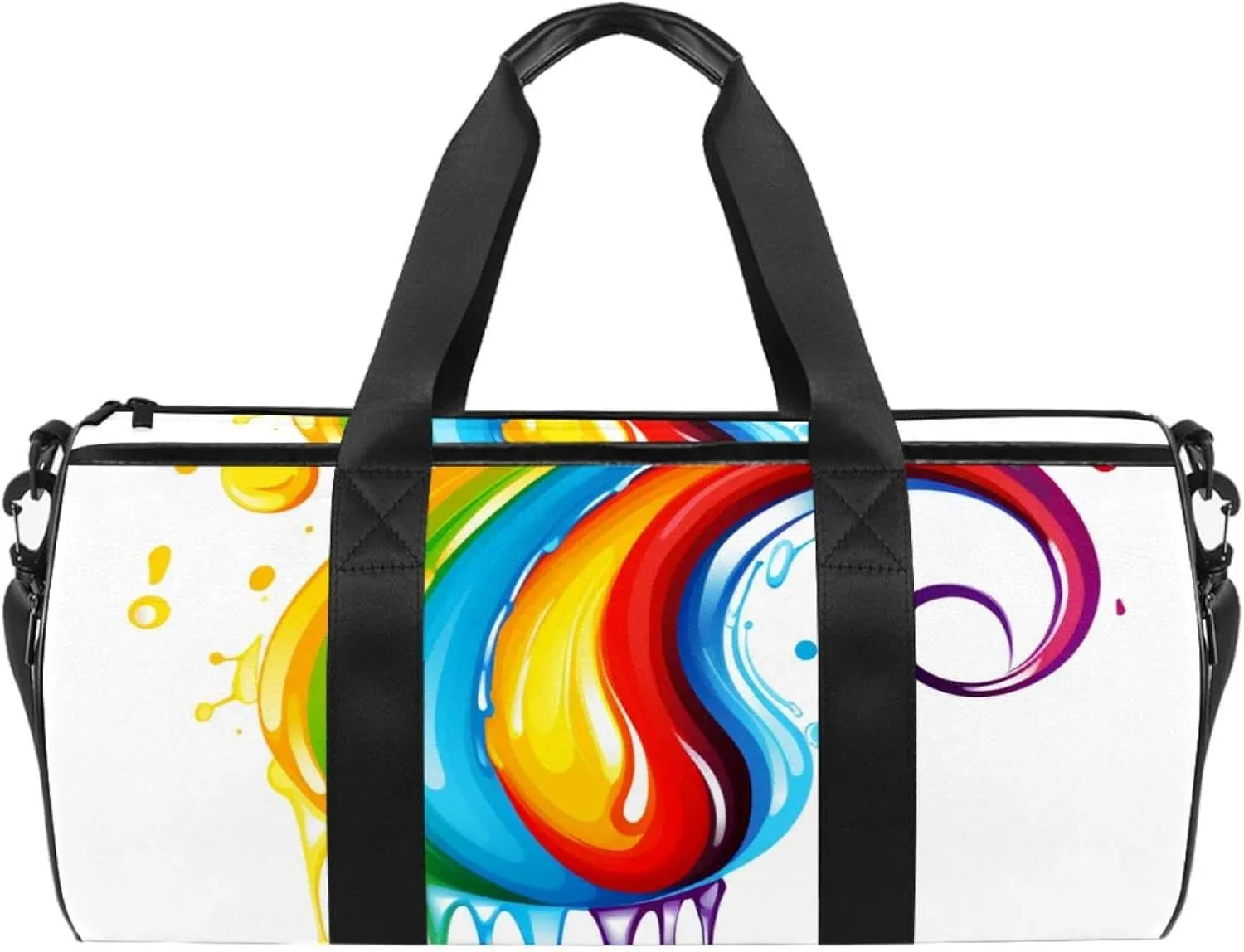 Travel Bag,Mens Gym Bag,Womens Gym Bag,Drop and Rainbow,Sports Bag