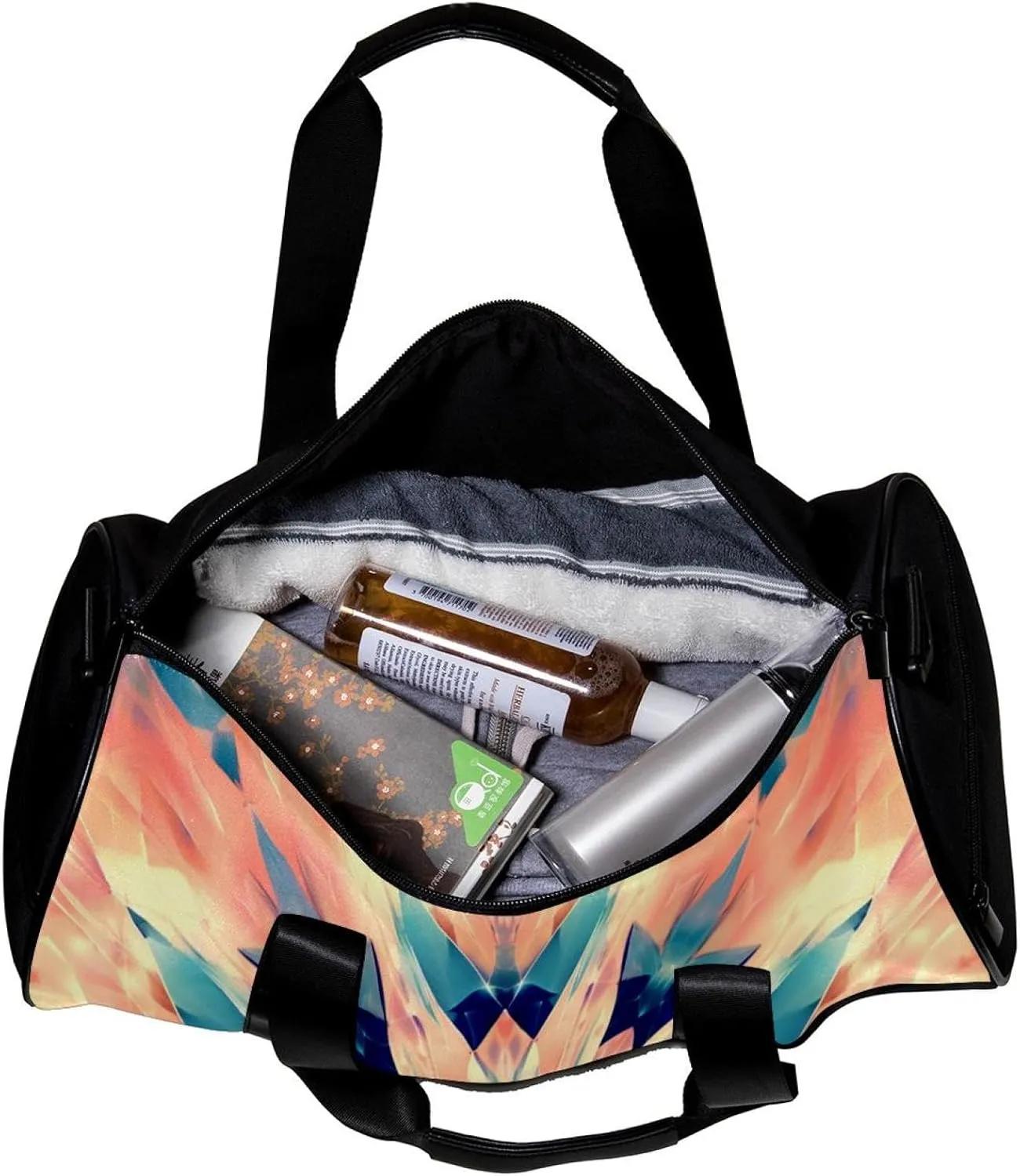 Travel Bag,Mens Gym Bag,Womens Gym Bag,Fantasy Abstract Geometry,Sports Bag