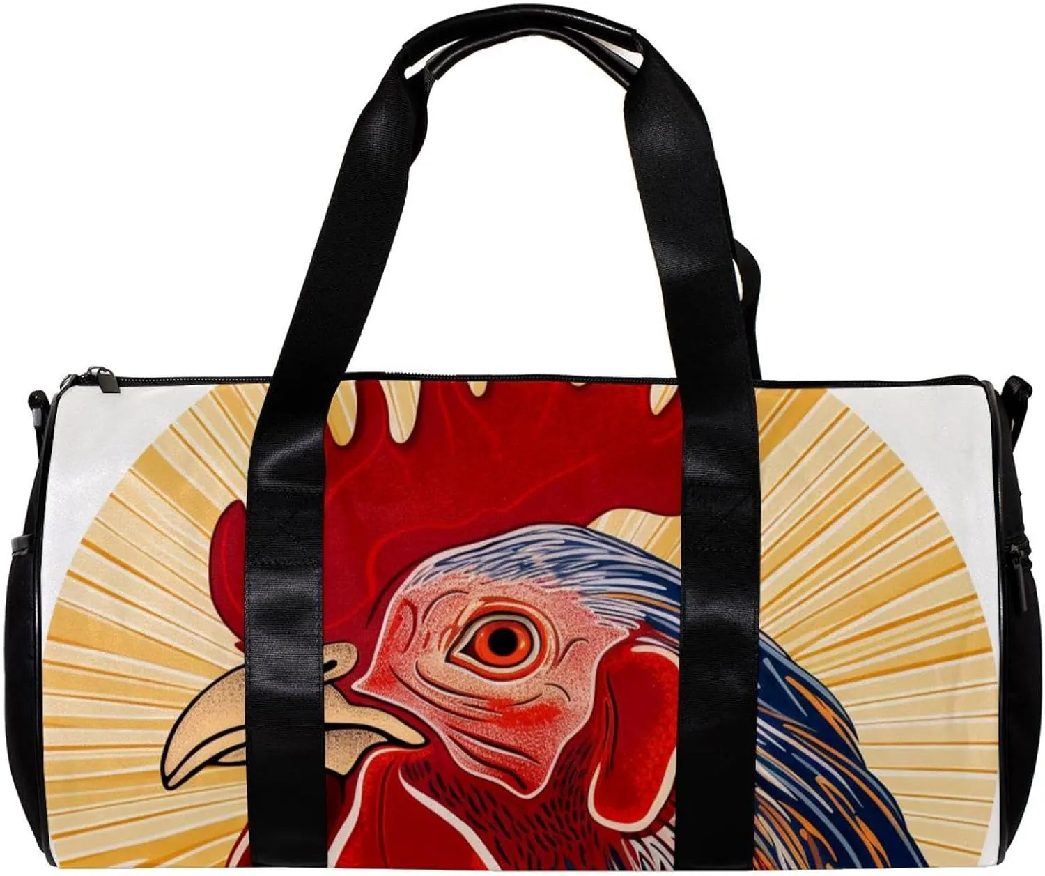 Travel Bag,Mens Gym Bag,Womens Gym Bag,Farm Animal Rooster Painting,Sports Bag