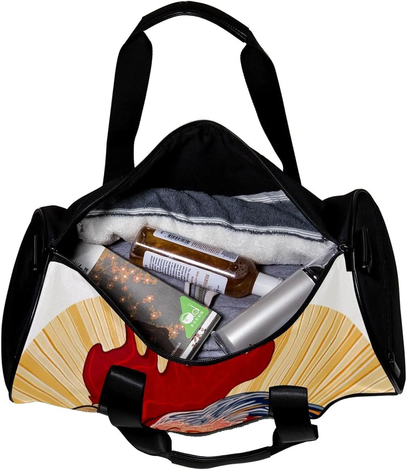 Travel Bag,Mens Gym Bag,Womens Gym Bag,Farm Animal Rooster Painting,Sports Bag