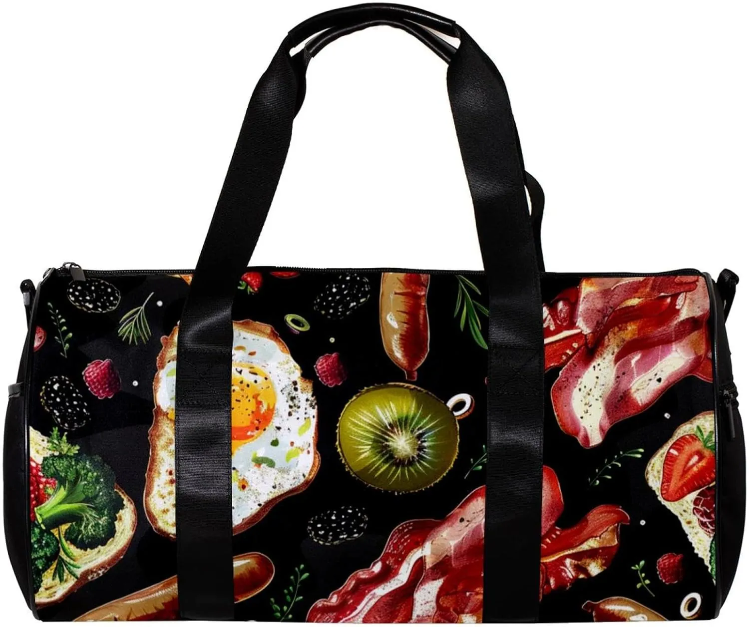 Travel Bag,Mens Gym Bag,Womens Gym Bag,Food Breakfast,Sports Bag