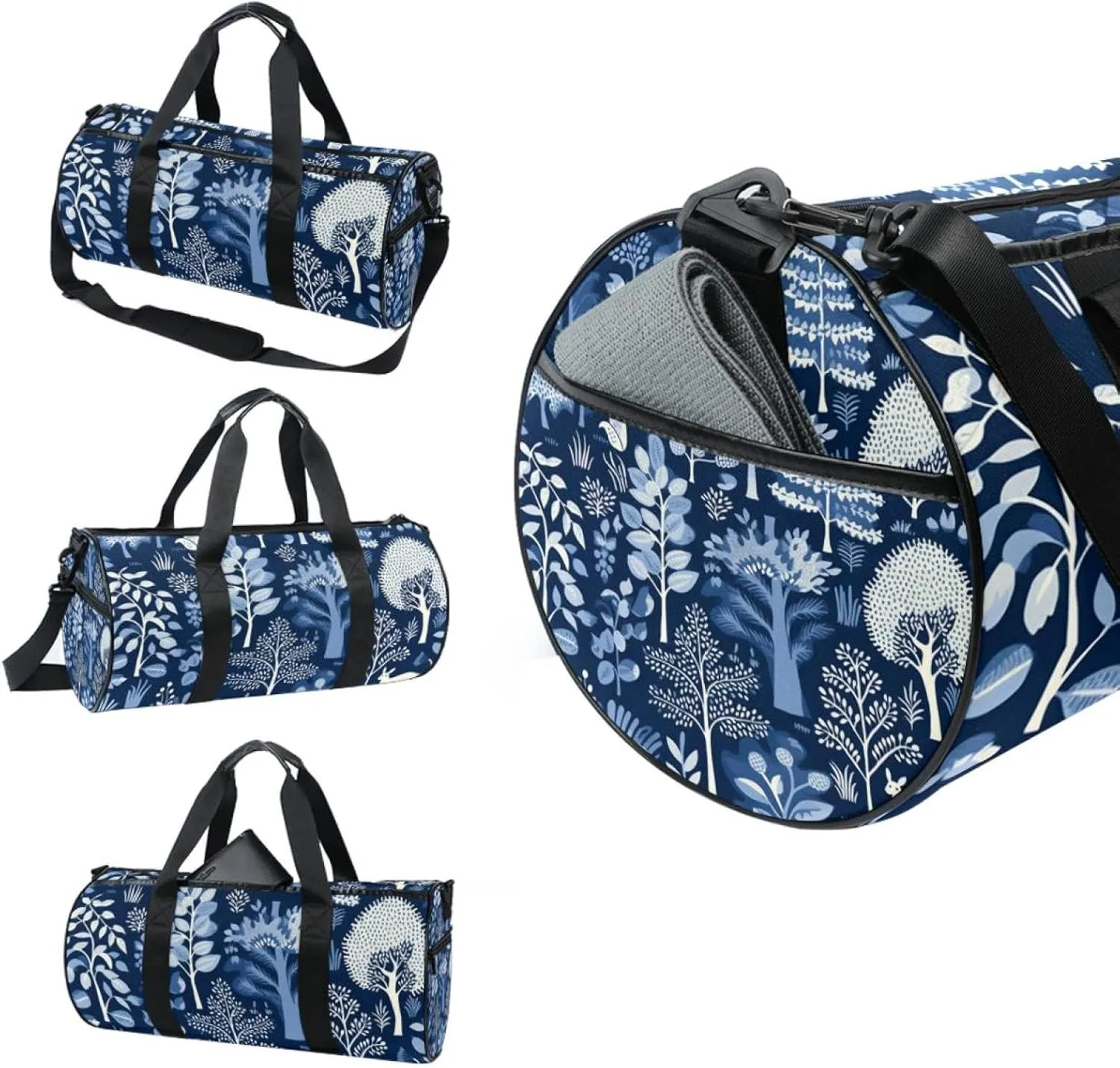 Travel Bag,Mens Gym Bag,Womens Gym Bag,Forest Plant Animal Night,Sports Bag