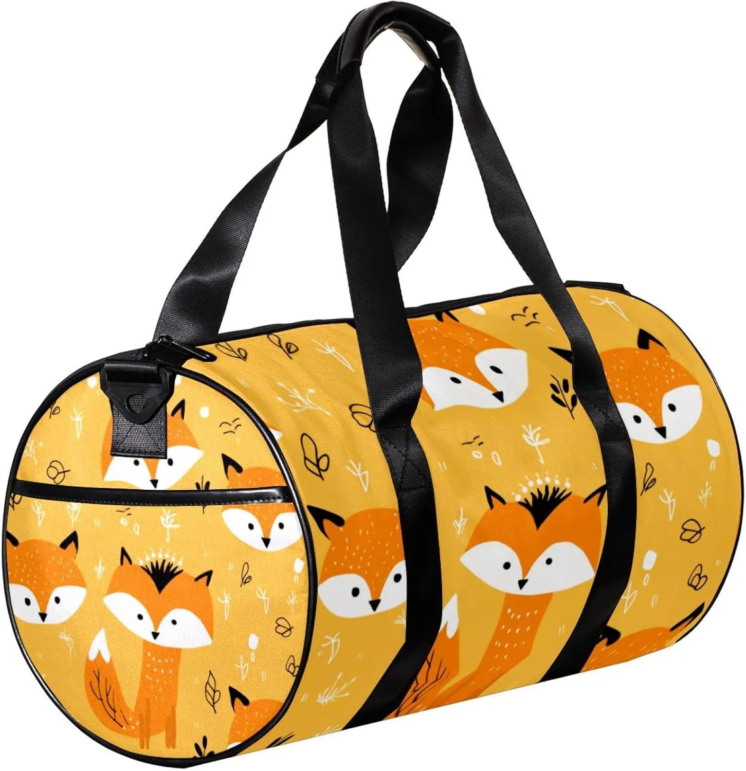 Travel Bag,Mens Gym Bag,Womens Gym Bag,Fox Tree Leaves,Sports Bag
