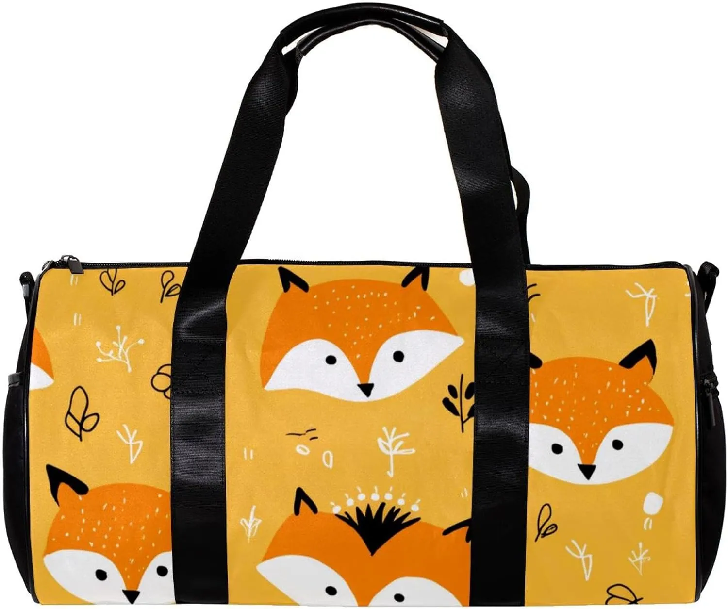 Travel Bag,Mens Gym Bag,Womens Gym Bag,Fox Tree Leaves,Sports Bag