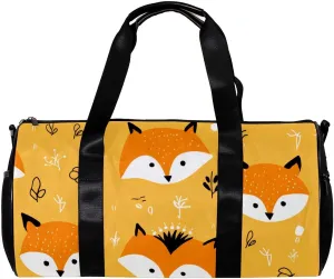 Travel Bag,Mens Gym Bag,Womens Gym Bag,Fox Tree Leaves,Sports Bag