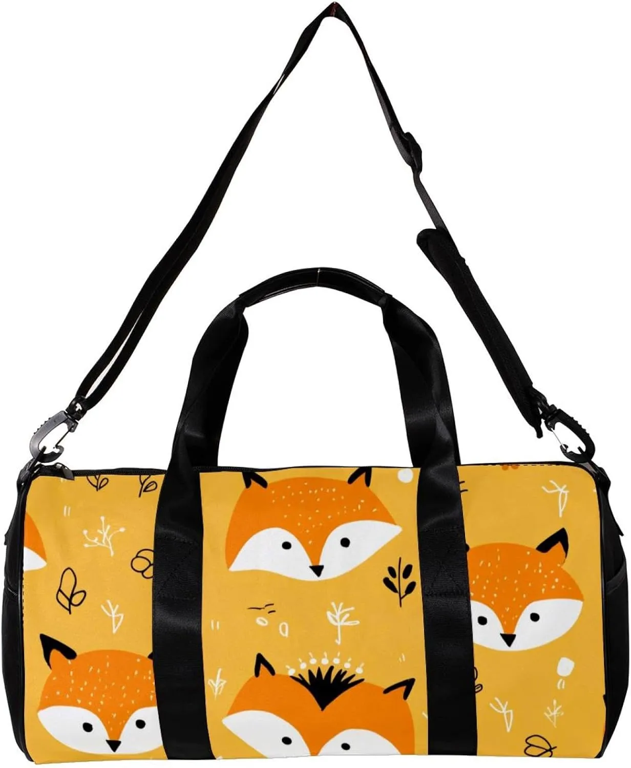 Travel Bag,Mens Gym Bag,Womens Gym Bag,Fox Tree Leaves,Sports Bag