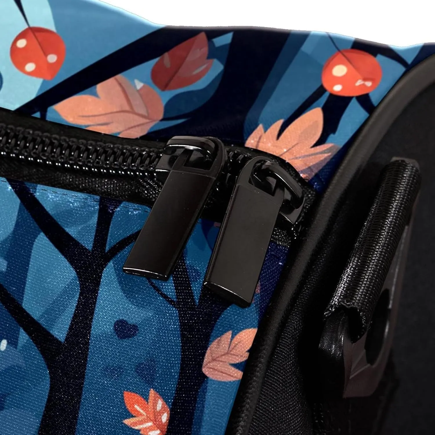 Travel Bag,Mens Gym Bag,Womens Gym Bag,Foxes Trees and Leaves,Sports Bag