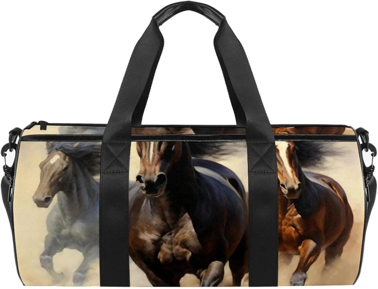 Travel Bag,Mens Gym Bag,Womens Gym Bag,Running Horse Prairie Animal,Sports Bag