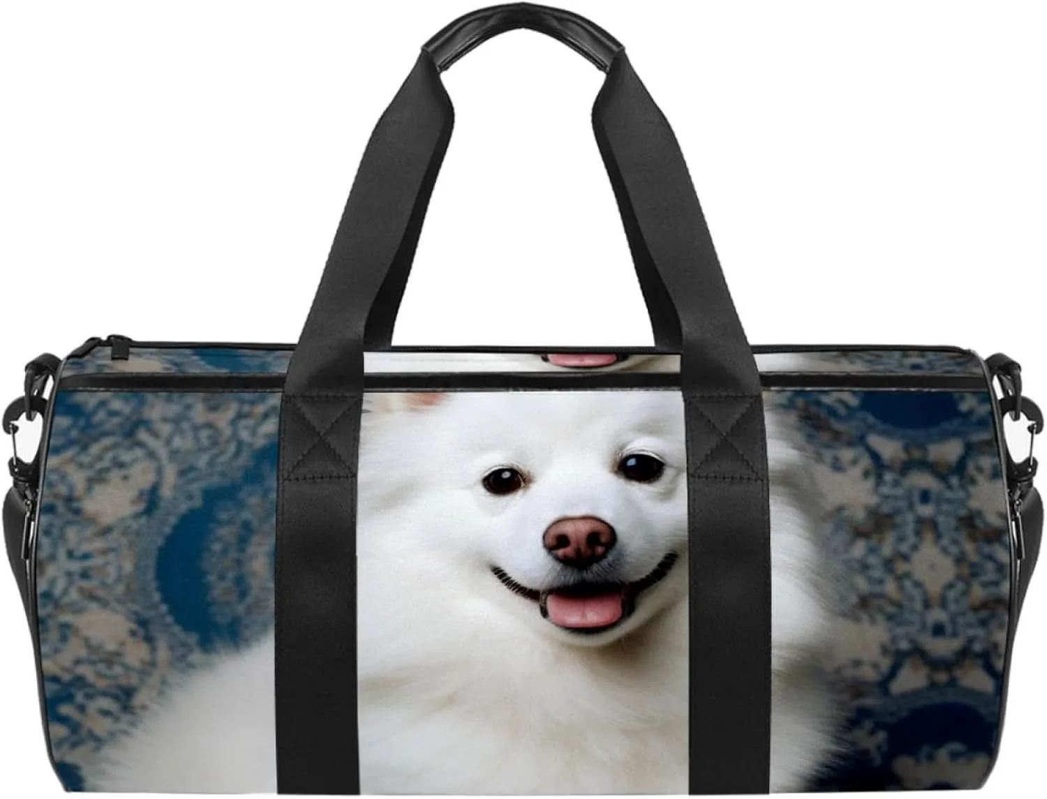 Travel Bag,Mens Gym Bag,Womens Gym Bag,Samoyed Dog at Home,Sports Bag