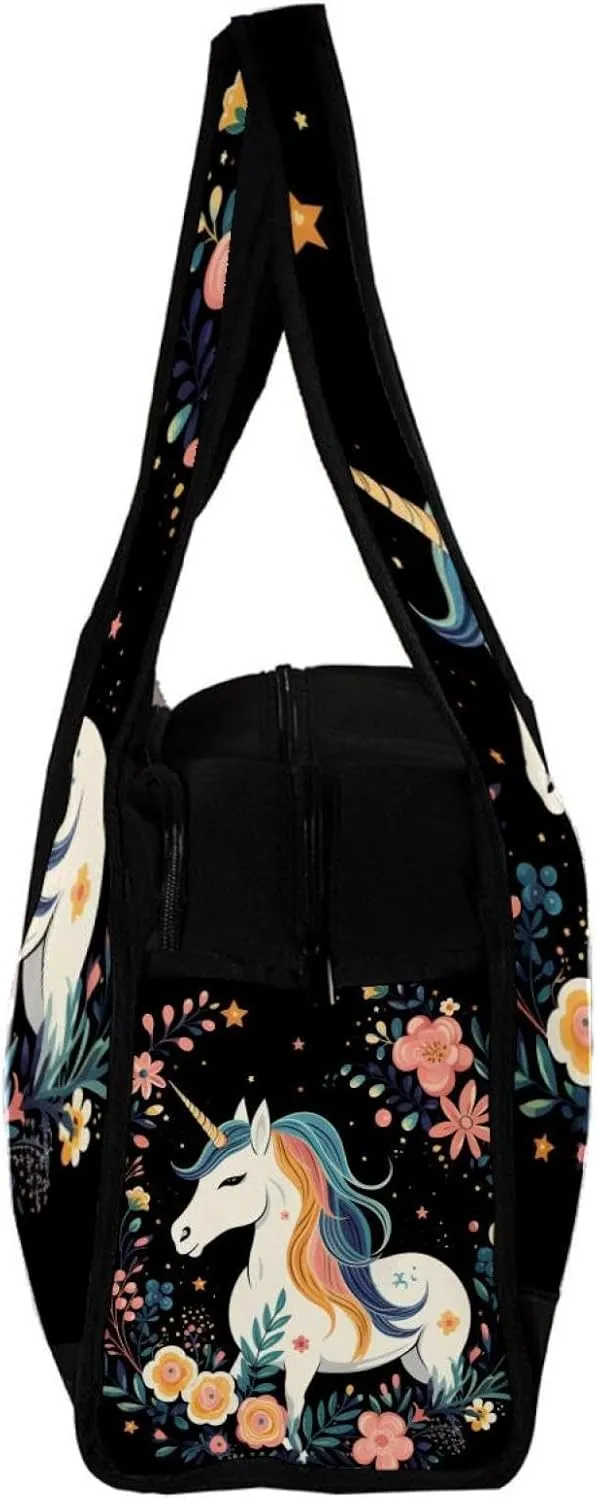 Travel Bag,Mens Gym Bag,Womens Gym Bag,Unicorns Cloud Moon,Sports Bag