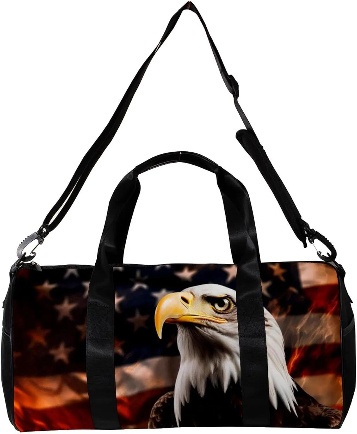 Travel Bag,Mens Gym Bag,Womens Gym Bag,Usa Flag Eagle,Sports Bag