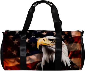 Travel Bag,Mens Gym Bag,Womens Gym Bag,Usa Flag Eagle,Sports Bag