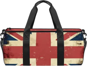 Travel Bag,Mens Gym Bag,Womens Gym Bag,Vintage Britain Flag,Sports Bag