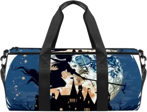 Travel Bag,Mens Gym Bag,Womens Gym Bag,Witch Castle Moonlight,Sports Bag