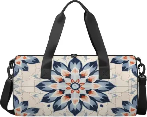 Travel Duffel Bag Flower Portugal Sports Gym Bag for Womens Mens, Waterproof Weekend Overnight Bag Lightweight Carry on Bag for Airplanes Yoga Dance Beach Swim Hospital Holdalls,A-2185