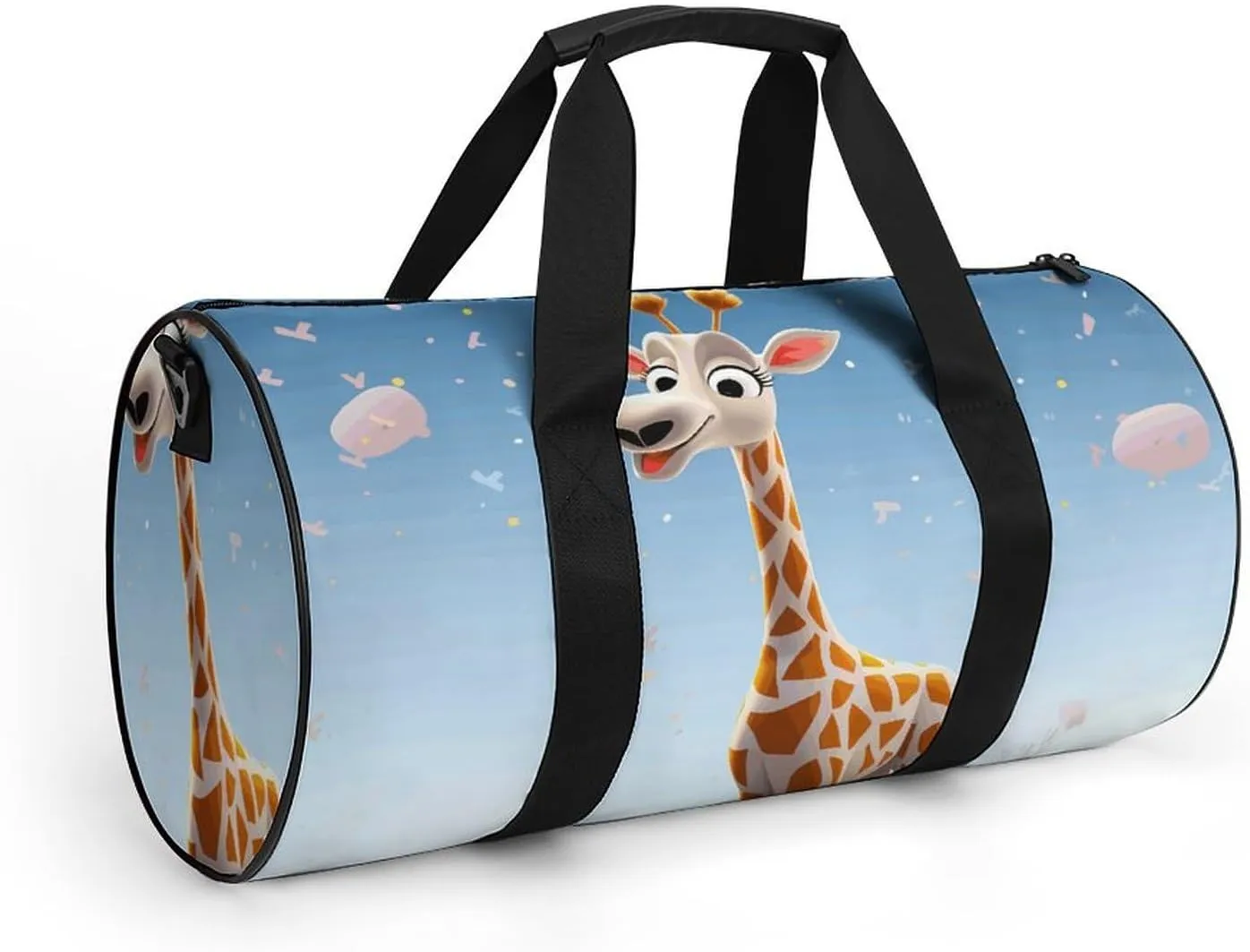 Travel Duffel Bag for Men And Women,Cartoons Giraffe Waterproof Sports Fitness Bag Portable Travel Duffel Bag