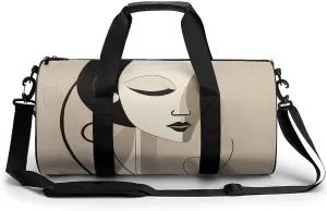 Travel Duffel Bag for Men And Women,Face And Earrings Waterproof Sports Fitness Bag Portable Travel Duffel Bag
