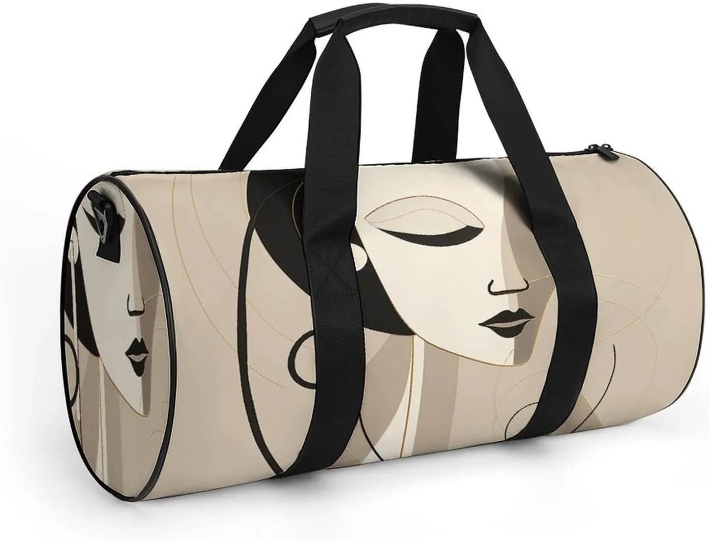 Travel Duffel Bag for Men And Women,Face And Earrings Waterproof Sports Fitness Bag Portable Travel Duffel Bag