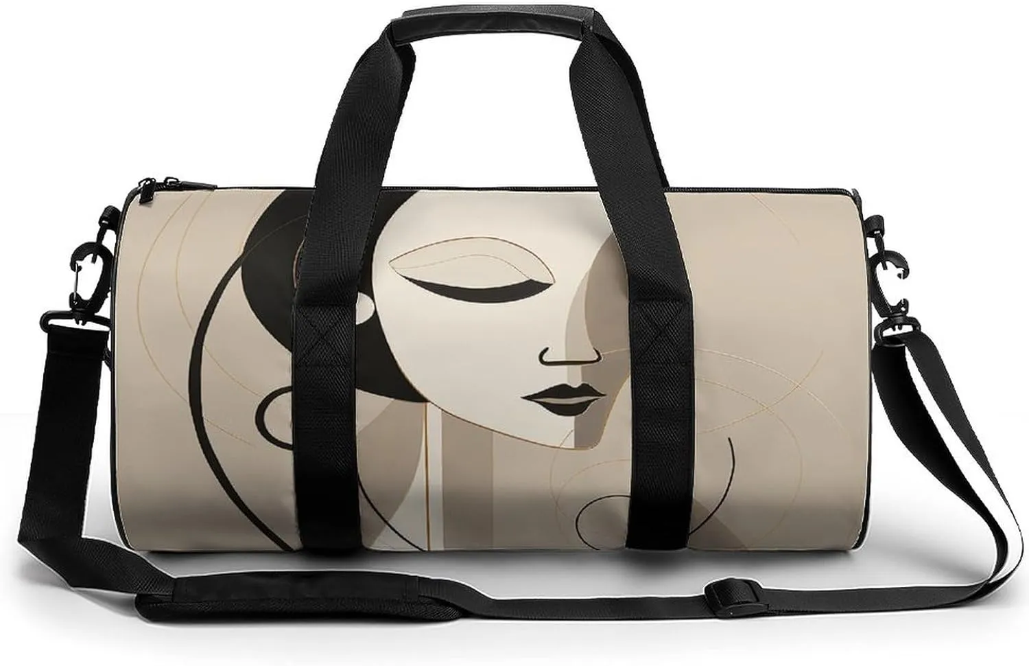 Travel Duffel Bag for Men And Women,Face And Earrings Waterproof Sports Fitness Bag Portable Travel Duffel Bag