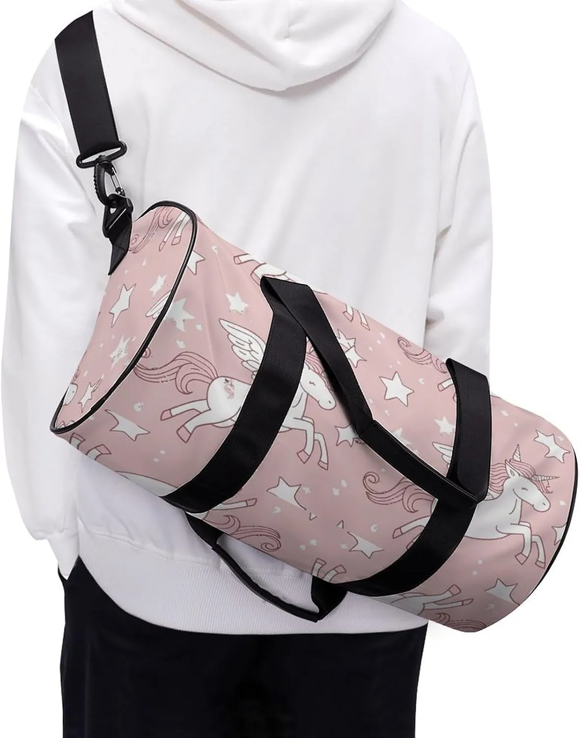 Travel Duffel Bag for Men And Women,Magic Horse Pattern Waterproof Sports Fitness Bag Portable Travel Duffel Bag