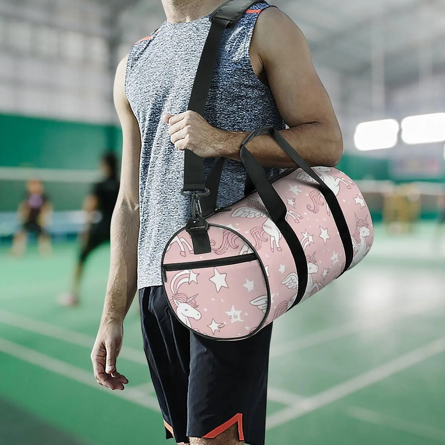 Travel Duffel Bag for Men And Women,Magic Horse Pattern Waterproof Sports Fitness Bag Portable Travel Duffel Bag