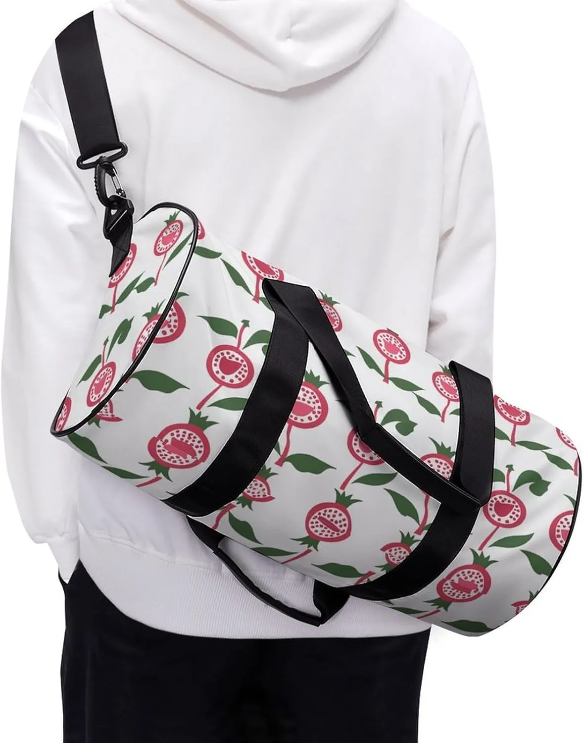 Travel Duffel Bag for Men And Women,Pomegranate Art Pattern Waterproof Sports Fitness Bag Portable Travel Duffel Bag