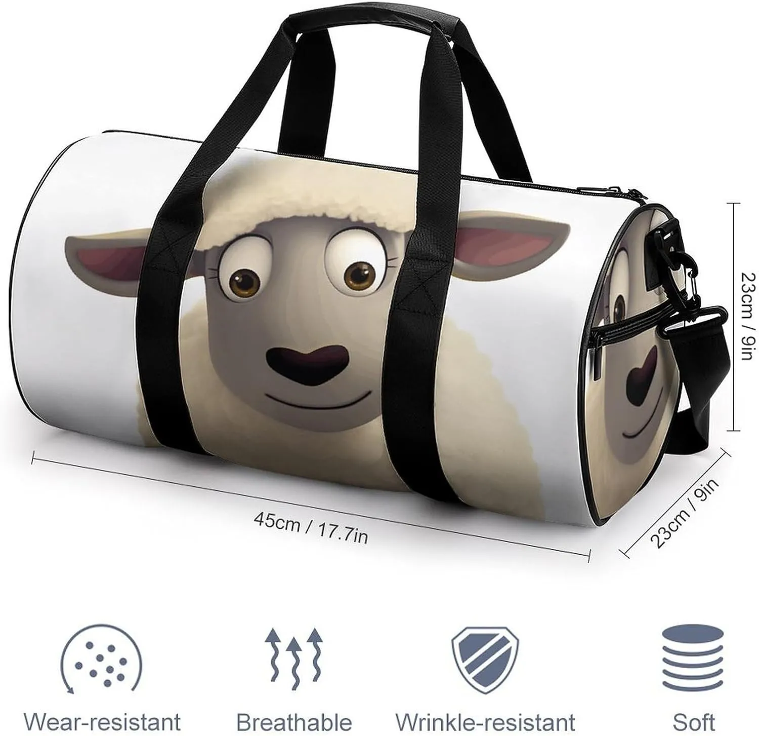 Travel Duffel Bag for Men And Women,Sheep Waterproof Sports Fitness Bag Portable Travel Duffel Bag