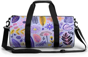 Travel Duffel Bag for Men And Women,Soft Purple Pattern Waterproof Sports Fitness Bag Portable Travel Duffel Bag