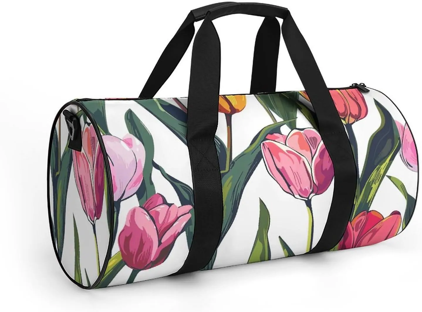 Travel Duffel Bag for Men And Women,Tulip Style Pattern Waterproof Sports Fitness Bag Portable Travel Duffel Bag