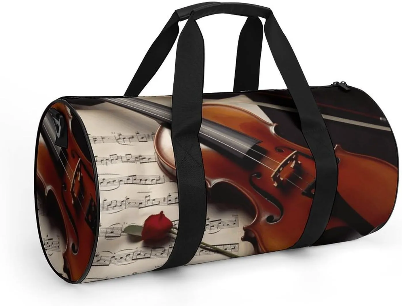 Travel Duffel Bag for Men And Women,Violin Sheet Music Waterproof Sports Fitness Bag Portable Travel Duffel Bag, 17.7in/9in/9in