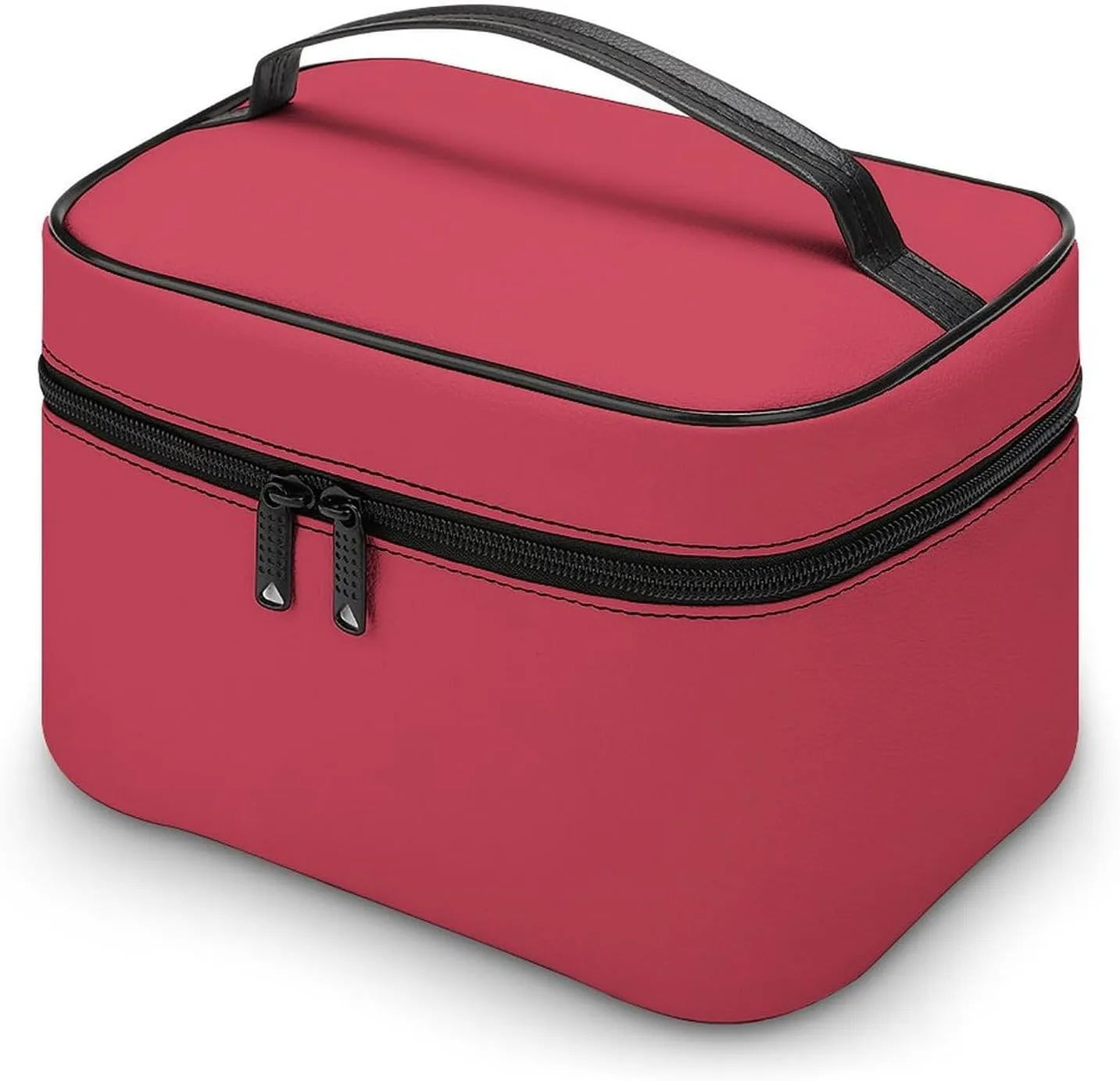 Travel Makeup Bag, Brick Red (Solid Color) Cosmetic Bags for Women Large Capacity Waterproof Toiletry Bag Make up Organizer