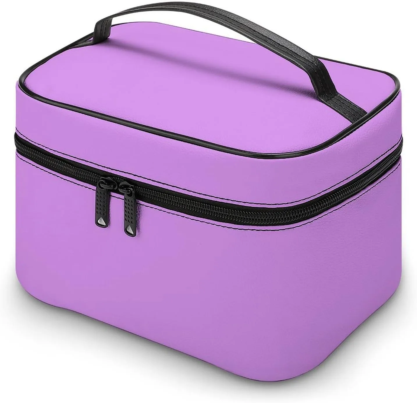 Travel Makeup Bag, Bright Lilac Pattern (Solid Color) Cosmetic Bags for Women Large Capacity Waterproof Toiletry Bag Make up Organizer