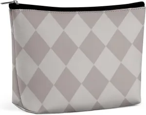 Travel Makeup Bag, Gray Diamond Cosmetic Bags for Women Large Capacity Waterproof Toiletry Pouch Make up Organizer