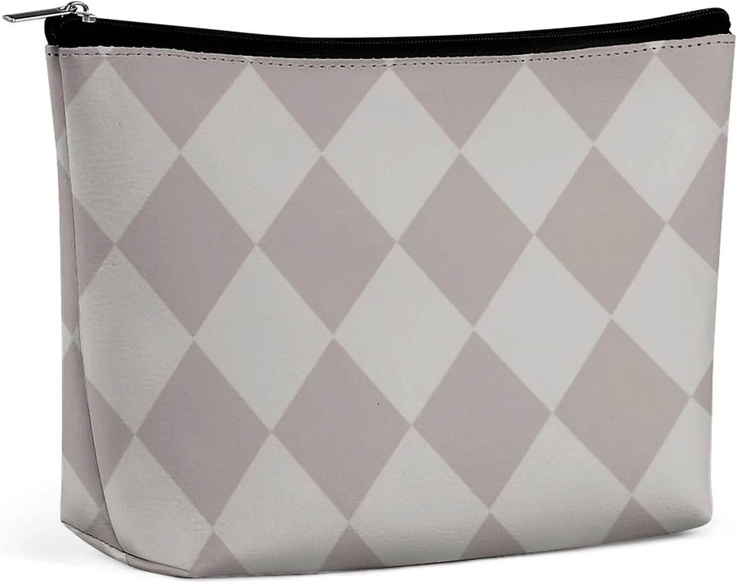 Travel Makeup Bag, Gray Diamond Cosmetic Bags for Women Large Capacity Waterproof Toiletry Pouch Make up Organizer