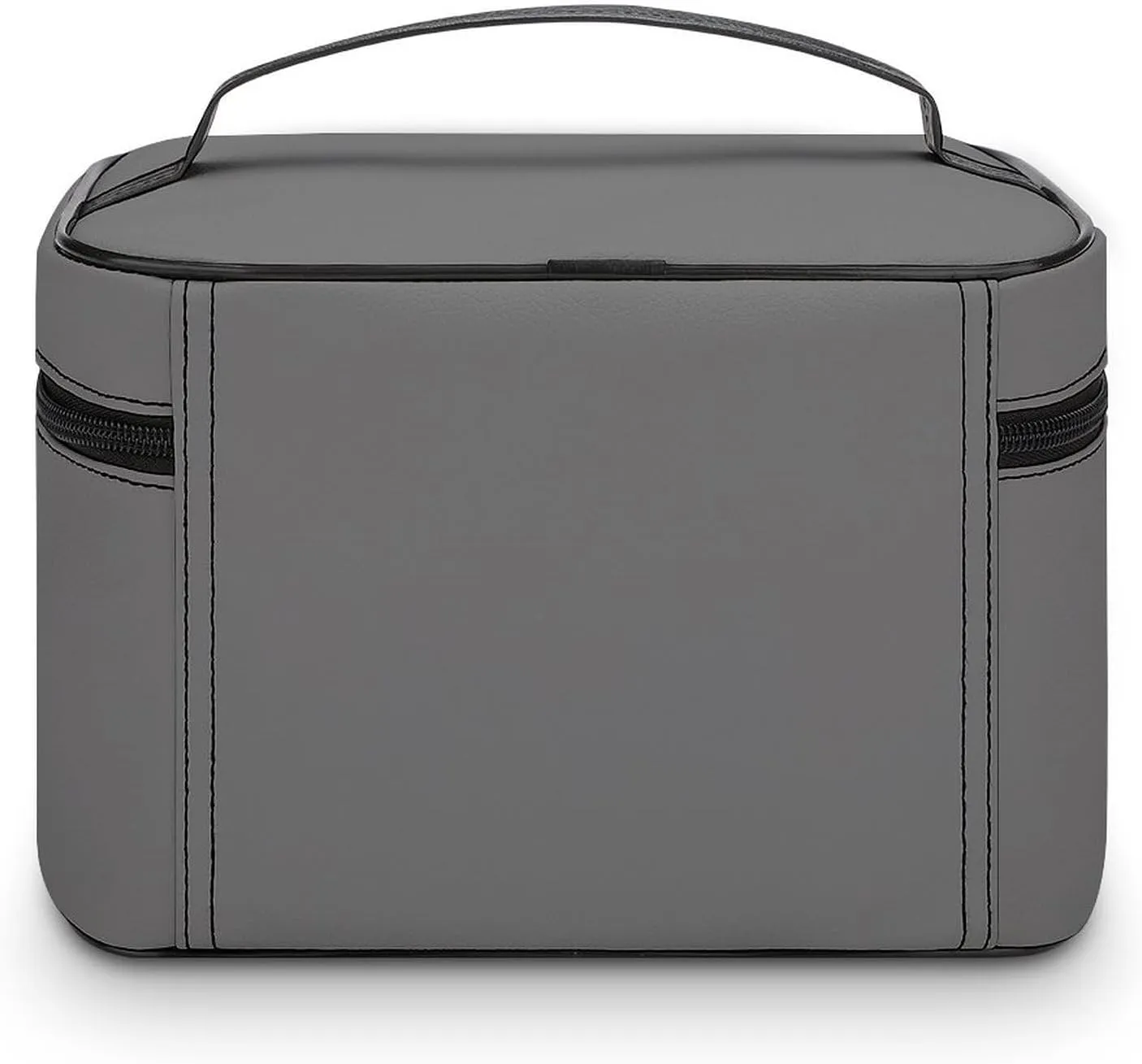 Travel Makeup Bag, Minimalist Grey Solid Plain Simple Cosmetic Bags for Women Large Capacity Waterproof Toiletry Bag Make up Organizer
