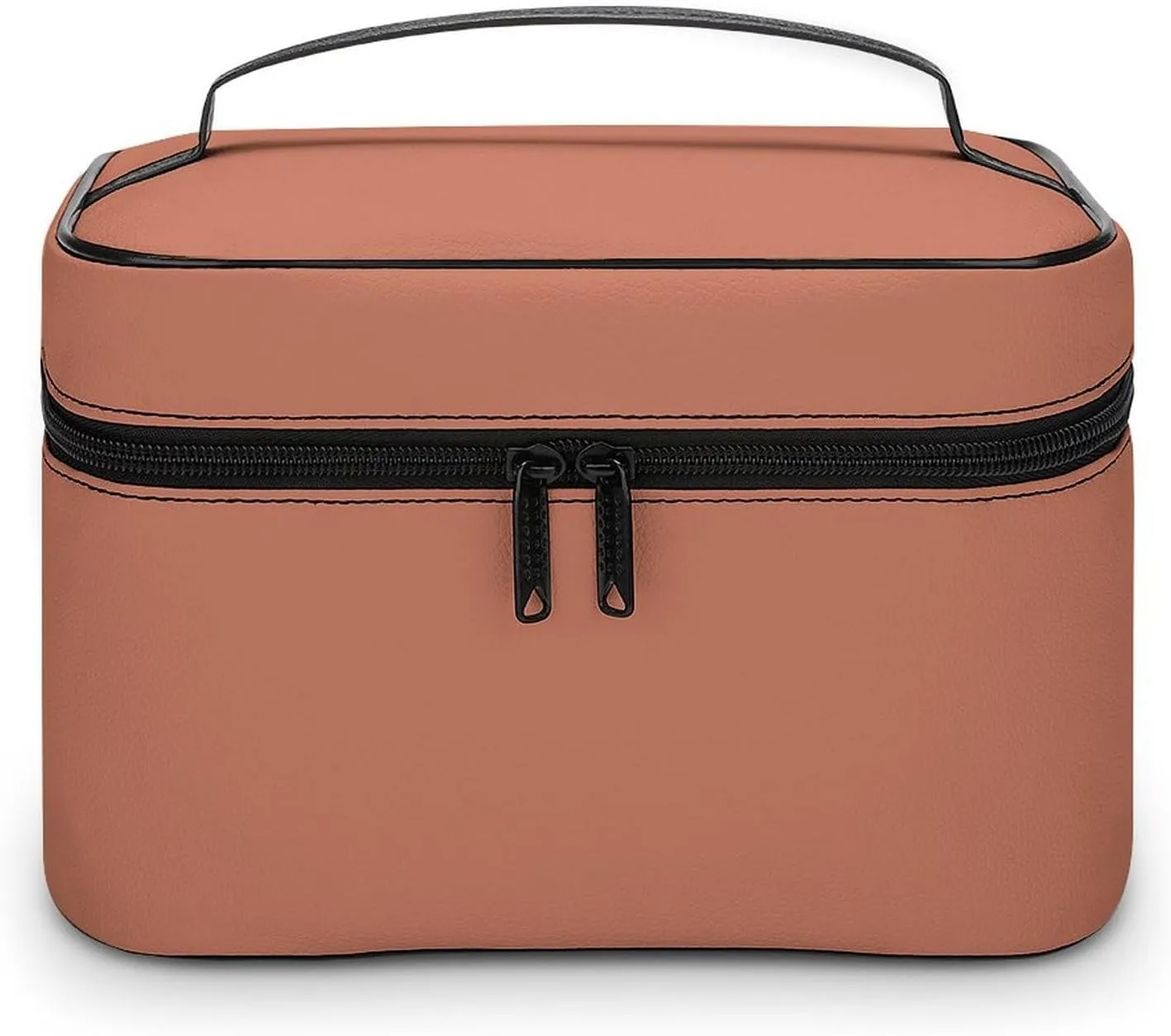 Travel Makeup Bag, Orange Rust Cosmetic Bags for Women Large Capacity Waterproof Toiletry Bag Make up Organizer