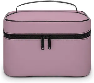 Travel Makeup Bag, Simple Pink Cosmetic Bags for Women Large Capacity Waterproof Toiletry Bag Make up Organizer