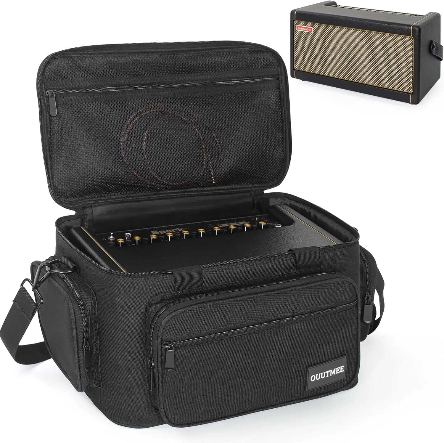 Traveler Bag Compatible With Spark Guitar 40-Watt Amplifier, Travel Storage Case with Shoulder Strap And Accessory Pocket